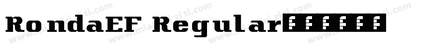 RondaEF Regular字体转换